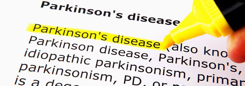 Document avec Parkinson's disease surligné